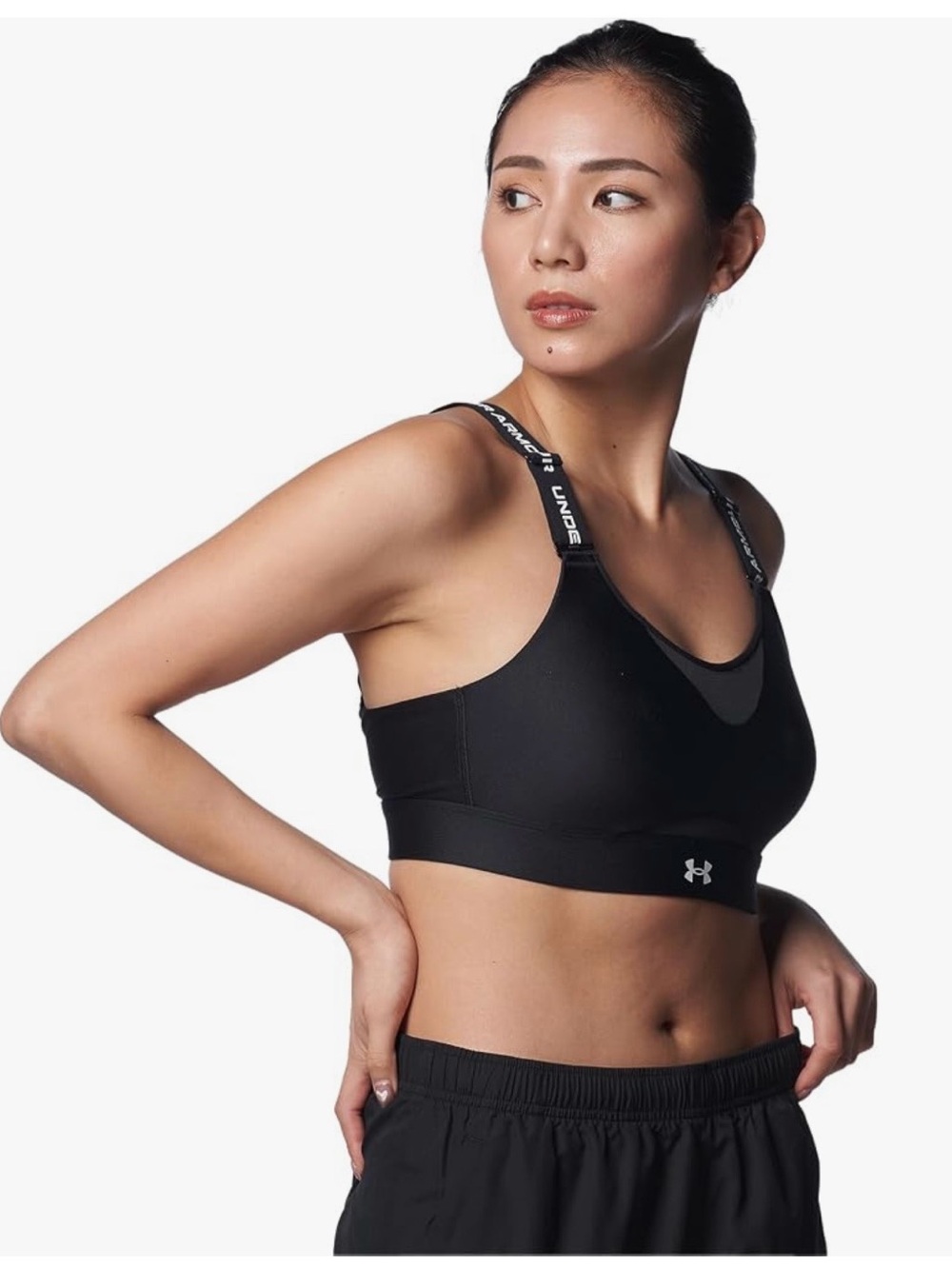 NWOT Under Armour Infinity High Impact Sports Bra w/Branded Straps. Size L D-DD